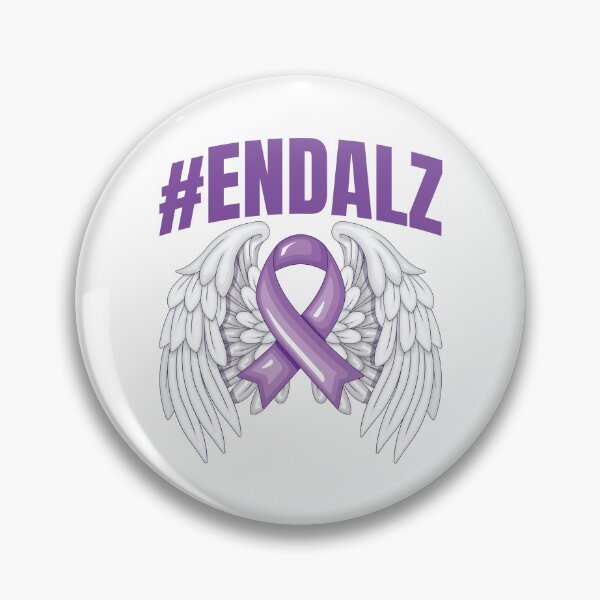 Item preview, End Alzheimer’s Purple Ribbon Angel Wings Support designed and sold by Makisarsi.
