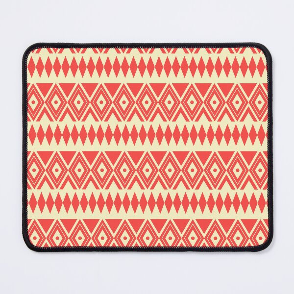 Item preview, Philippine Tribal Geometric Seamless Pattern – Red & Cream Ethnic Diamond Stripe Design designed and sold by Zaya_art.