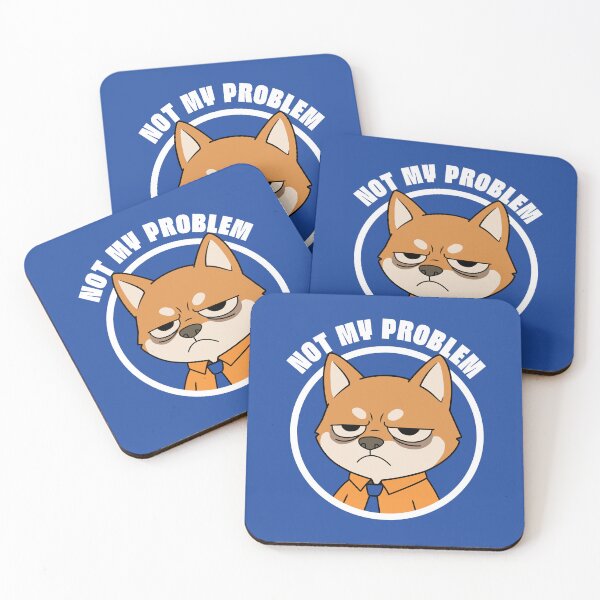 Item preview, Not My Problem | Grumpy Office Shiba Inu | Funny Dog Sticker designed and sold by TheNicheNest.