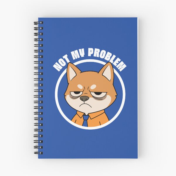 Item preview, Not My Problem | Grumpy Office Shiba Inu | Funny Dog Sticker designed and sold by TheNicheNest.