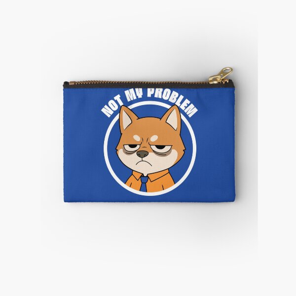 Item preview, Not My Problem | Grumpy Office Shiba Inu | Funny Dog Sticker designed and sold by TheNicheNest.
