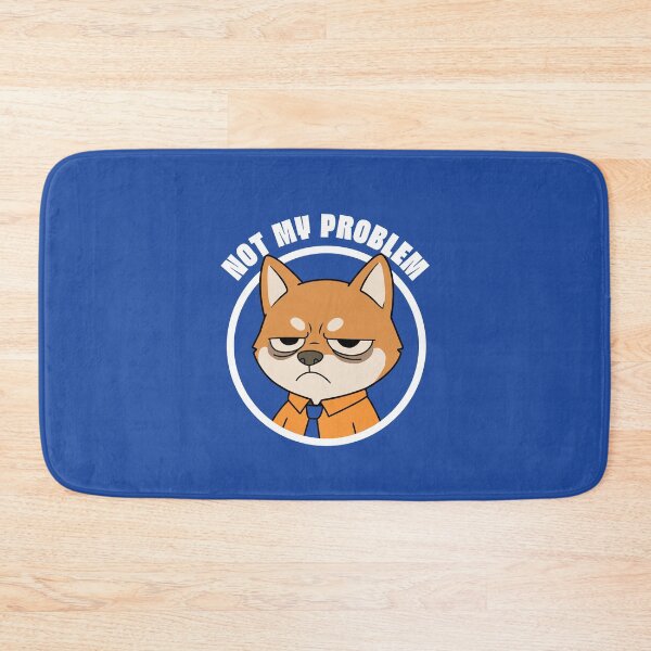 Item preview, Not My Problem | Grumpy Office Shiba Inu | Funny Dog Sticker designed and sold by TheNicheNest.