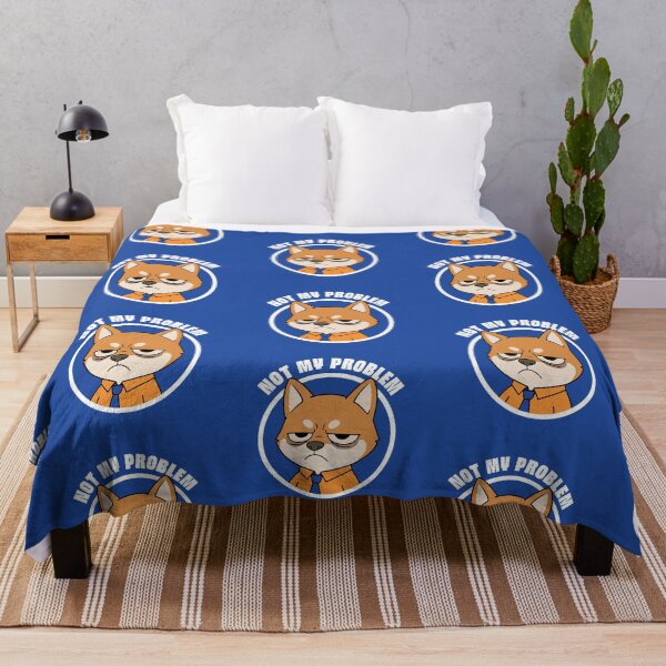 Item preview, Not My Problem | Grumpy Office Shiba Inu | Funny Dog Sticker designed and sold by TheNicheNest.