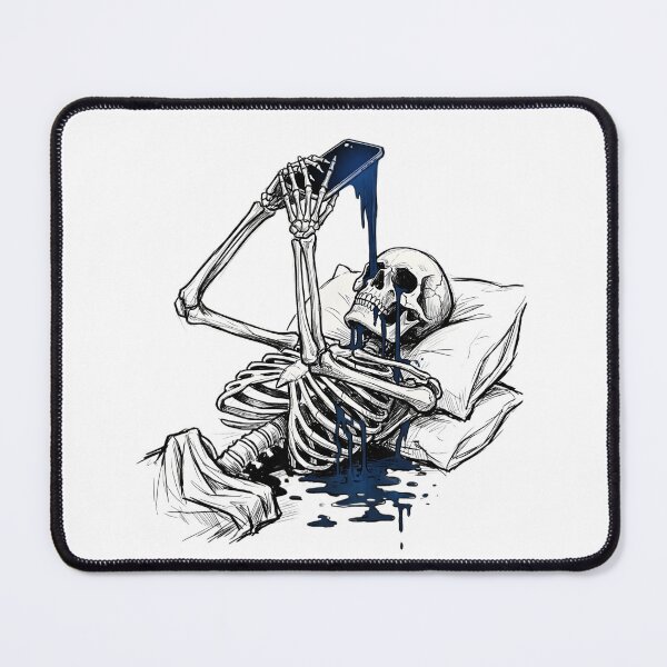 Item preview, Dopamine Flow | Sarcastic Skeleton & Doomscrolling Art designed and sold by OVERRIDESTUDIOS.