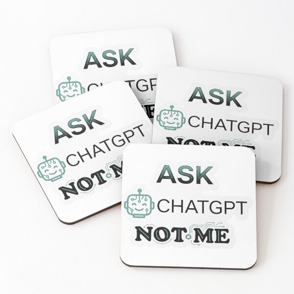 Item preview, Ask ChatGPT Not Me Funny AI Sticker for Programmers & Tech Lovers designed and sold by CrystalMineArts.
