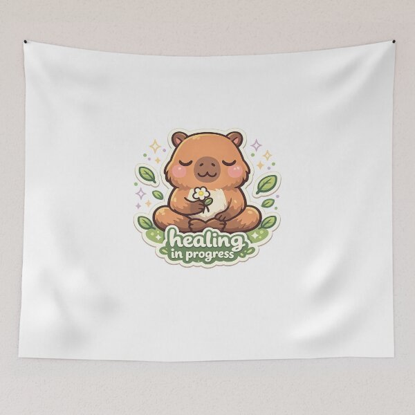 Item preview, Healing In Progress Cute Capybara Design designed and sold by Naviora.