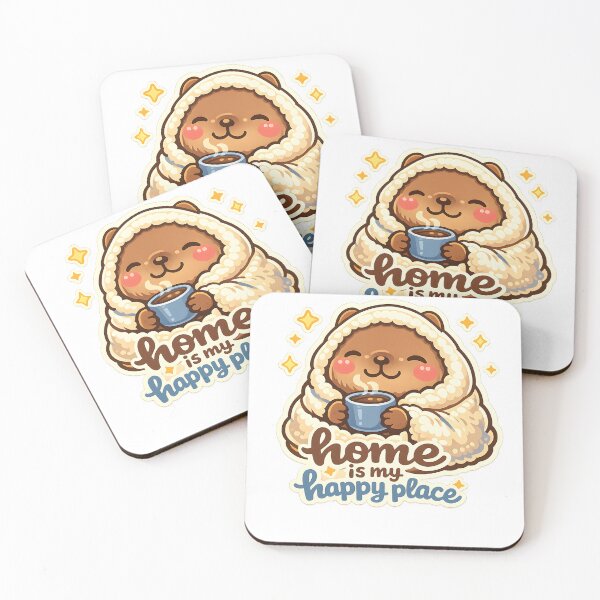 Item preview, Home Is My Happy Place Cute Capybara Design designed and sold by Naviora.