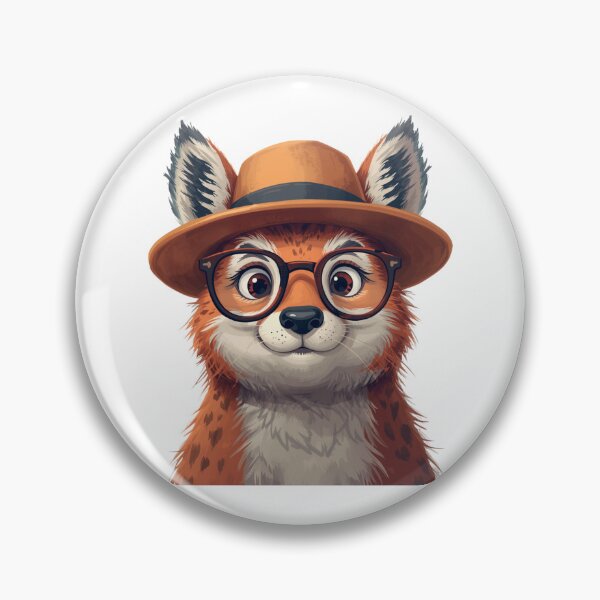 Item preview, Dapper Fox Portrait with Fedora and Glasses Sticker designed and sold by KrisGraphic45.