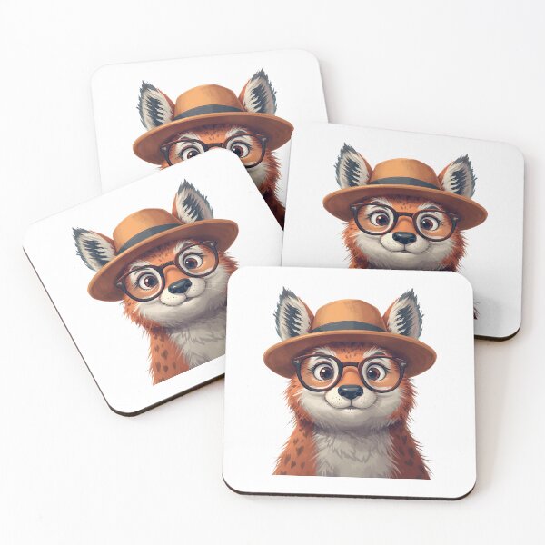 Item preview, Dapper Fox Portrait with Fedora and Glasses Sticker designed and sold by KrisGraphic45.