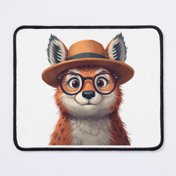 Item preview, Dapper Fox Portrait with Fedora and Glasses Sticker designed and sold by KrisGraphic45.