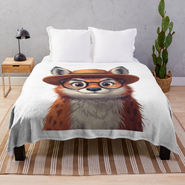 Item preview, Dapper Fox Portrait with Fedora and Glasses Sticker designed and sold by KrisGraphic45.
