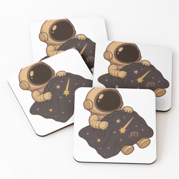 Item preview, Cute Astronaut Wrapped in Cosmic Blanket | Dreamy Space Aesthetic designed and sold by CosmicCutouts.