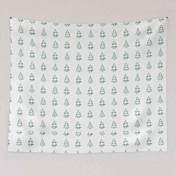 Item preview, Cute Hand-Drawn Christmas Tree Seamless Pattern – Green & White Festive Holiday Design designed and sold by Zaya_art.