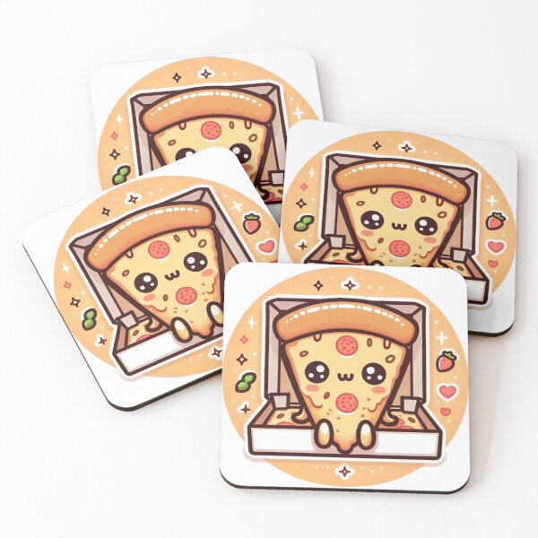 Item preview, Kawaii Pizza Party Pattern – Cute Cartoon Food Seamless Design designed and sold by Saucebyte.