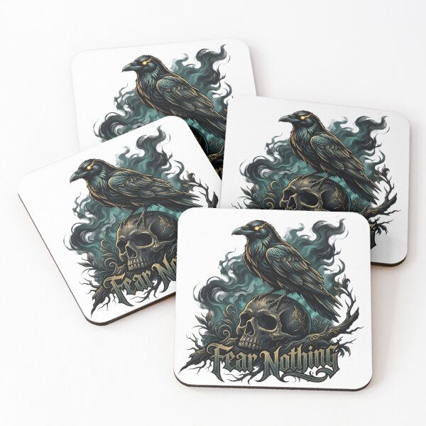 Item preview, Fear Nothing Gothic Raven Dark Art Sticker designed and sold by SurajDesigns.