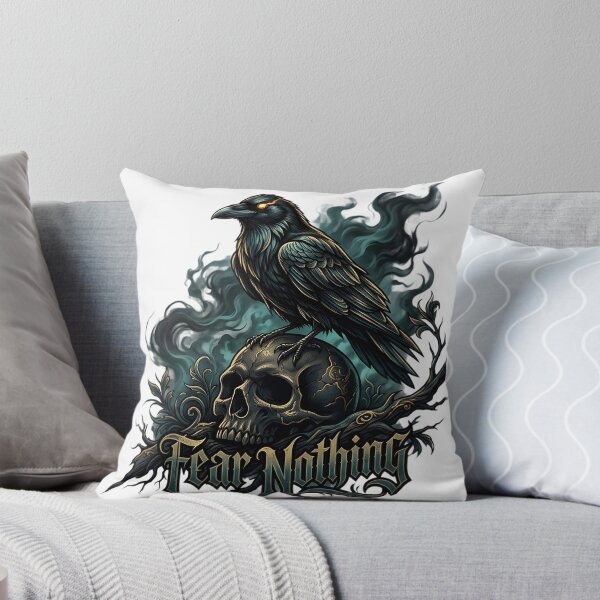 Item preview, Fear Nothing Gothic Raven Dark Art Sticker designed and sold by SurajDesigns.
