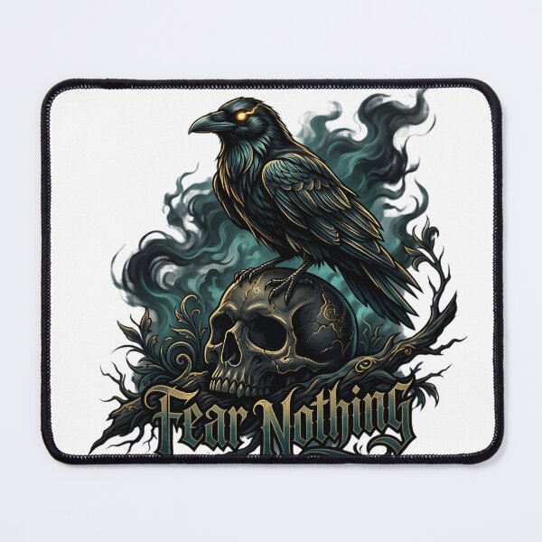 Item preview, Fear Nothing Gothic Raven Dark Art Sticker designed and sold by SurajDesigns.