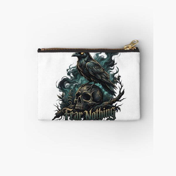 Item preview, Fear Nothing Gothic Raven Dark Art Sticker designed and sold by SurajDesigns.