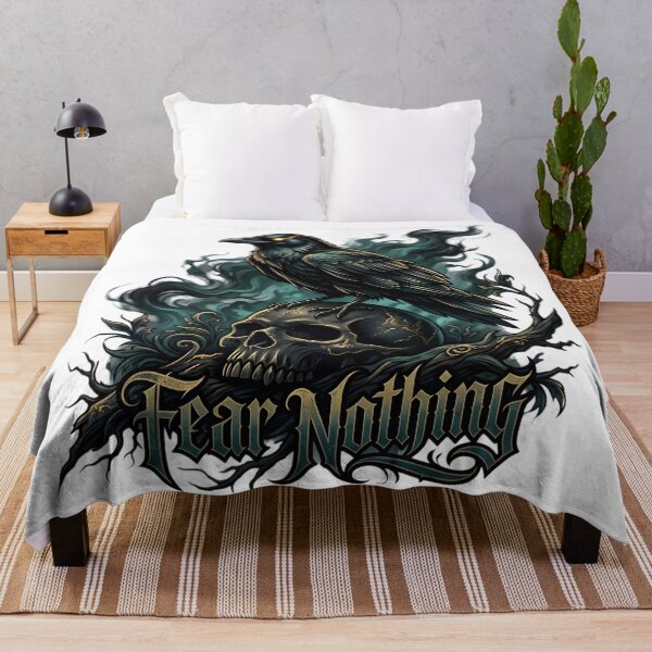 Item preview, Fear Nothing Gothic Raven Dark Art Sticker designed and sold by SurajDesigns.