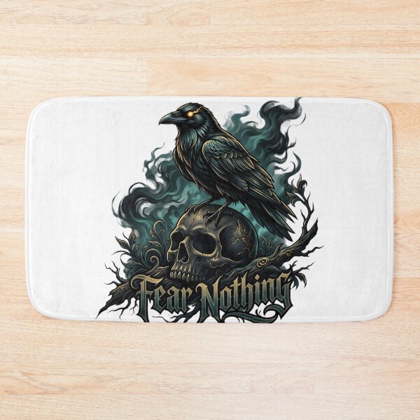 Item preview, Fear Nothing Gothic Raven Dark Art Sticker designed and sold by SurajDesigns.