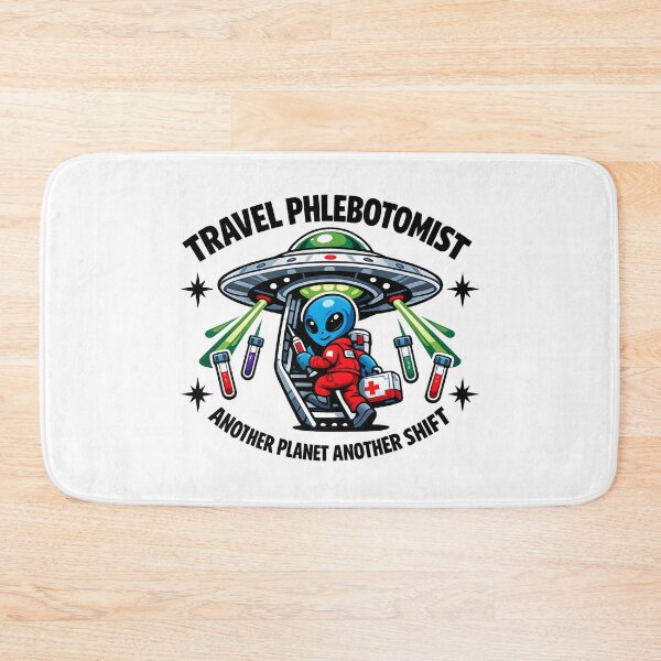Item preview, Funny Horror Alien Phlebotomist UFO Meme Sticker – Sci Fi Travel Phleb Tech Gift for National Medical Laboratory Professionals Week designed and sold by ClinicalHubs.