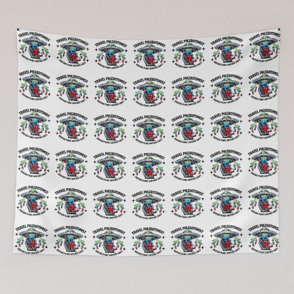 Item preview, Funny Horror Alien Phlebotomist UFO Meme Sticker – Sci Fi Travel Phleb Tech Gift for National Medical Laboratory Professionals Week designed and sold by ClinicalHubs.