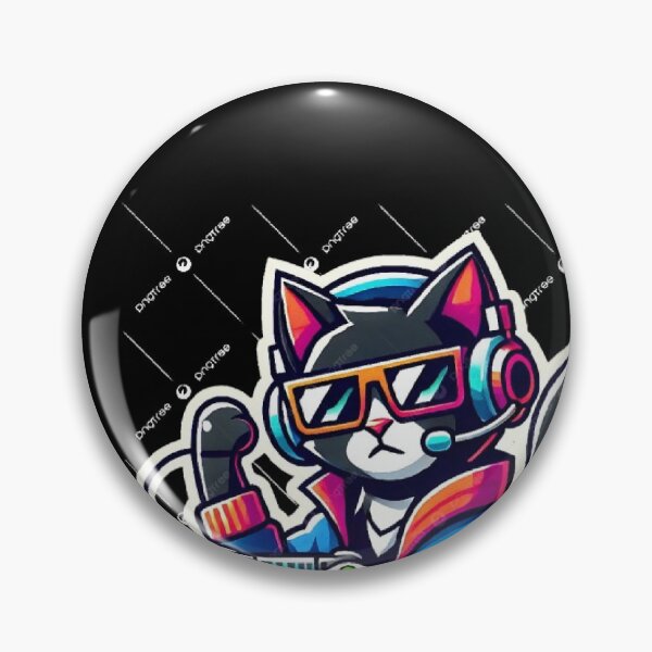 Item preview, Animales of Poste Gato Gamer - Cyberpunk Gaming Style designed and sold by AnyeloDesign.