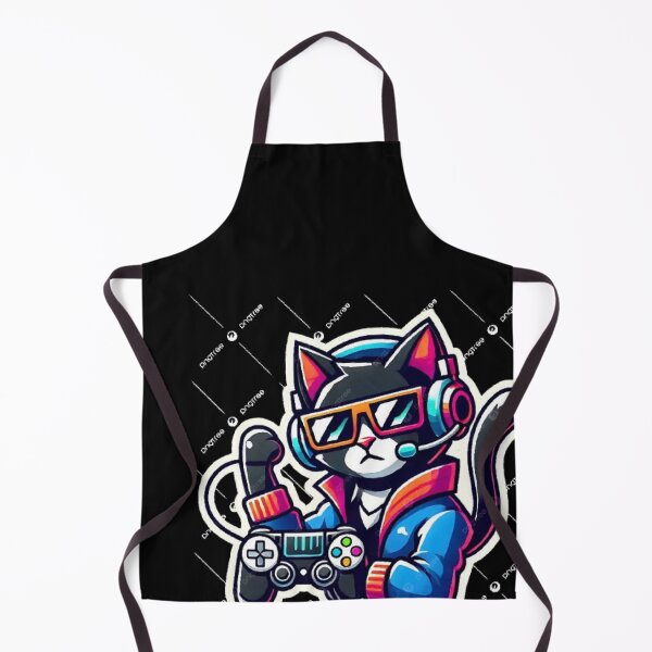 Item preview, Animales of Poste Gato Gamer - Cyberpunk Gaming Style designed and sold by AnyeloDesign.