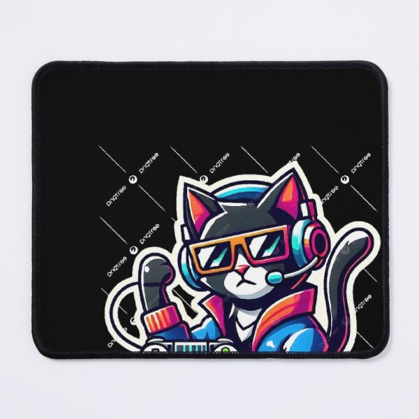 Item preview, Animales of Poste Gato Gamer - Cyberpunk Gaming Style designed and sold by AnyeloDesign.