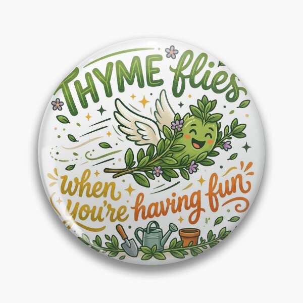 Item preview, Thyme flies when you’re having fun designed and sold by LanceVictor.