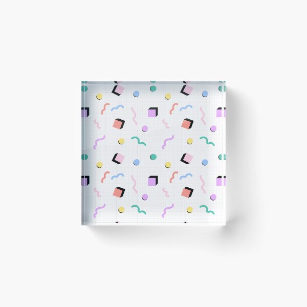 Item preview, 90s Memphis Aesthetic Seamless Pattern – Pastel Geometric Shapes Retro Nostalgia Design designed and sold by Zaya_art.