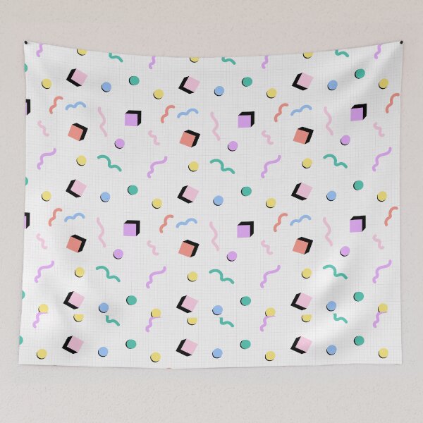Item preview, 90s Memphis Aesthetic Seamless Pattern – Pastel Geometric Shapes Retro Nostalgia Design designed and sold by Zaya_art.