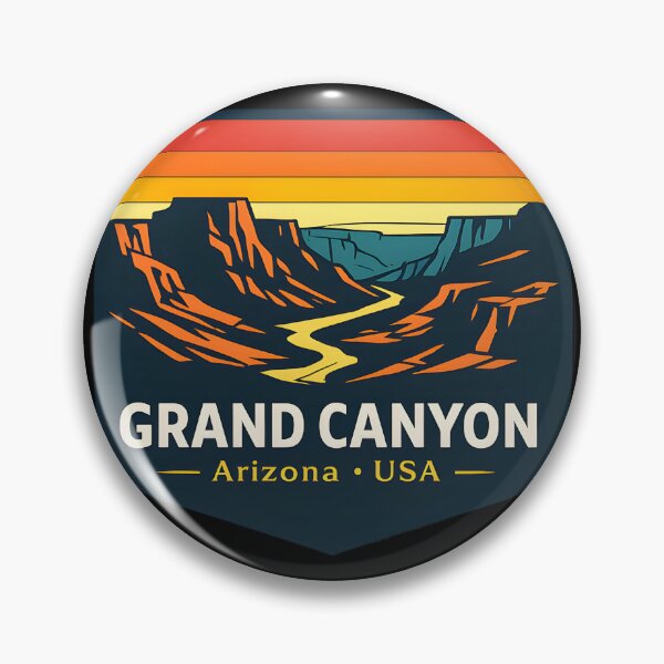 Artikelvorschau, Grand-Canyon-Nationalpark – Retro-Reiseposter-Landschaft entworfen und verkauft von wildexperience.