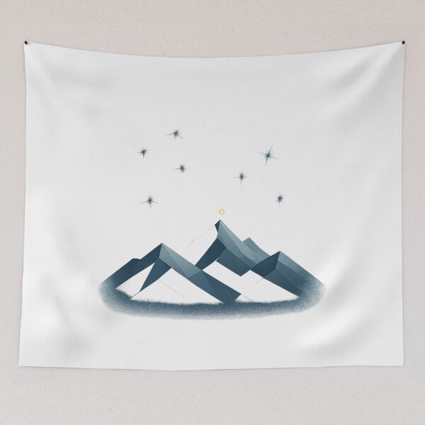 Item preview, Midnight Polygon Peaks designed and sold by Velvet-motive.