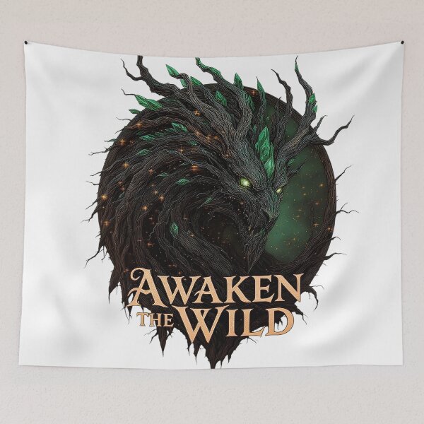 Item preview, Awaken The Wild Fantasy Forest Guardian Sticker designed and sold by SurajDesigns.
