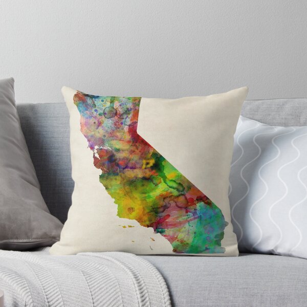 Item preview, California Watercolor Map designed and sold by ArtPrints.