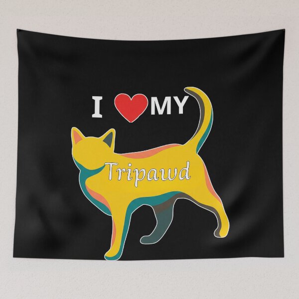 Item preview, I Love My Tripawd - Three Legged Cat Mom Retro Art Gift designed and sold by Cust-tshirts.