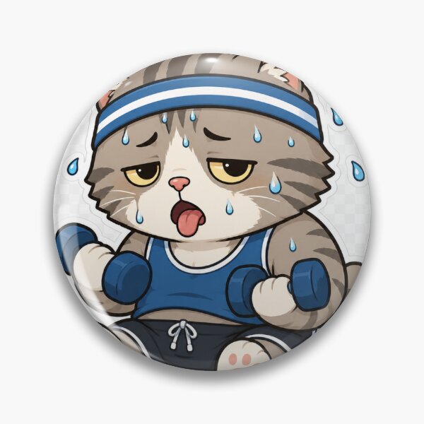 Item preview, Tired gym cat designed and sold by UlisesMV.