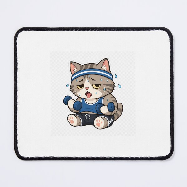 Item preview, Tired gym cat designed and sold by UlisesMV.