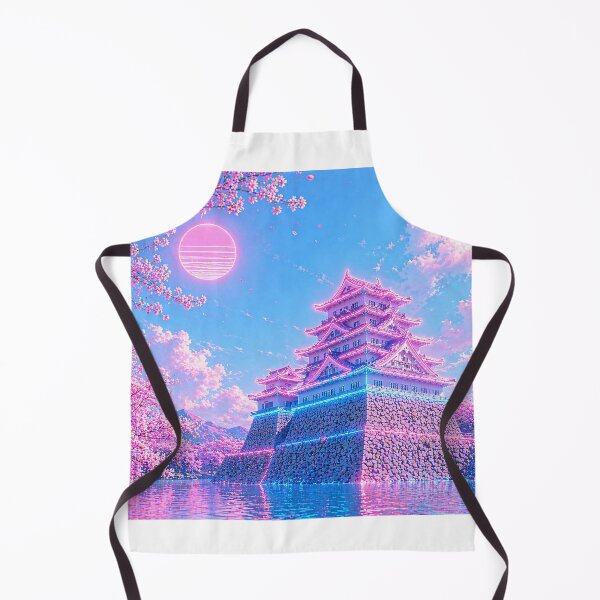 Item preview, Neon Sakura Castle Under Dream Sky designed and sold by TOKYOSTUDIO.