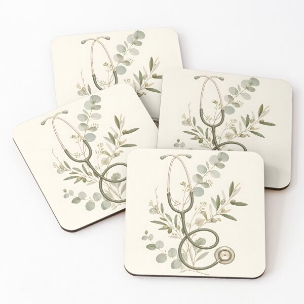 Item preview, Hidden Gem Jade Nurse Stethoscope Botanical Art designed and sold by Glitchart66.