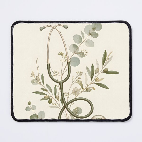 Item preview, Hidden Gem Jade Nurse Stethoscope Botanical Art designed and sold by Glitchart66.