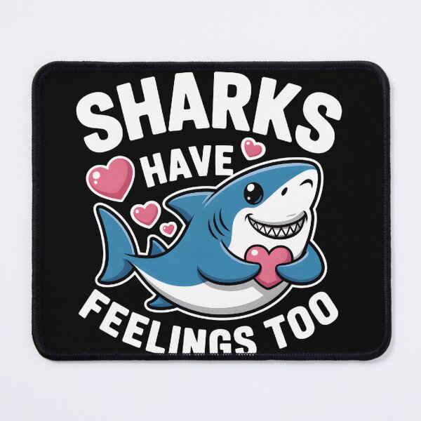 Item preview, Cute Sharks Have Feelings Too Funny Shark  designed and sold by ViktoonShirts.