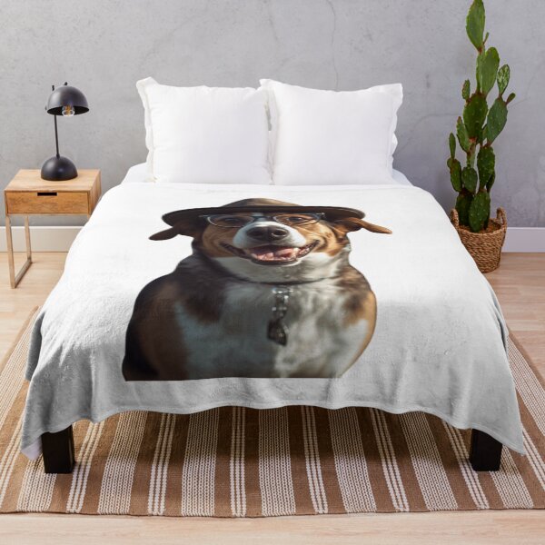 Artikelvorschau, Fröhlicher Hund mit Fedora entworfen und verkauft von KrisGraphic45.