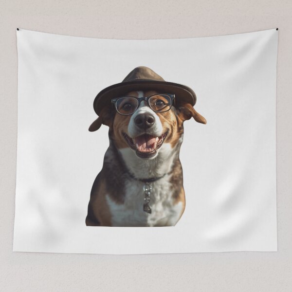 Item preview, Joyful Dog in Fedora designed and sold by KrisGraphic45.