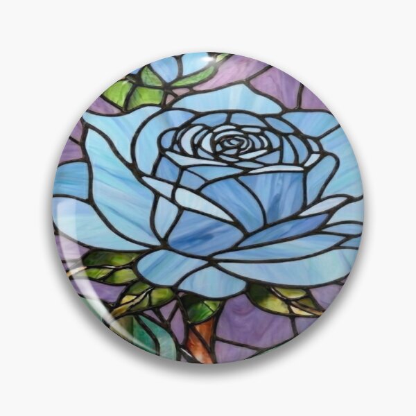 Item preview, Blue Rose Stained Glass designed and sold by Rini1031.