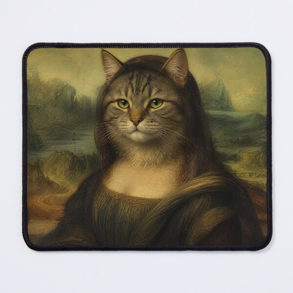 Item preview, Meowna Lisa Funny Cat Renaissance Oil Painting designed and sold by Glitchart66.