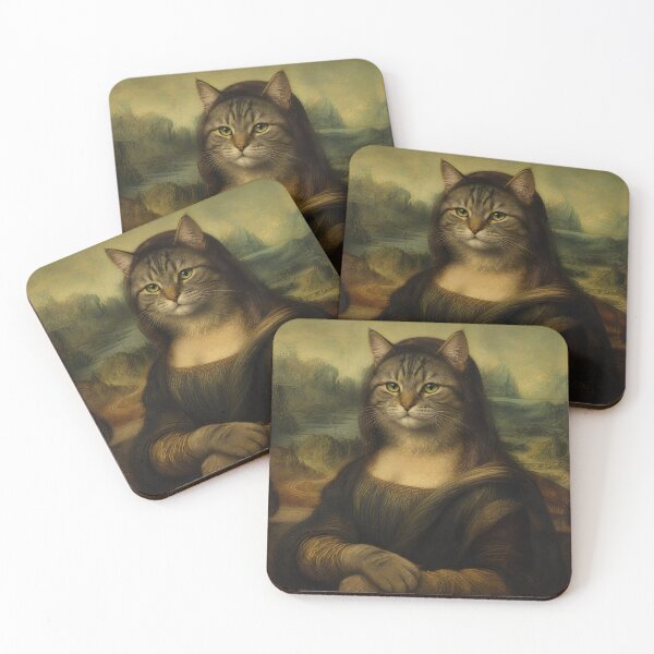 Item preview, Meowna Lisa Funny Cat Renaissance Oil Painting designed and sold by Glitchart66.