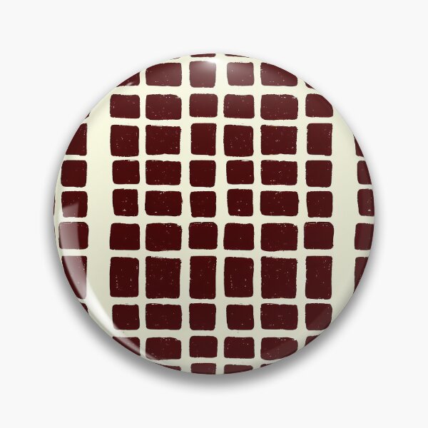 Item preview, Dark Mahogany Hand-Drawn Grid Pattern - Minimalist Boho Home Decor designed and sold by UniqueDesign751.