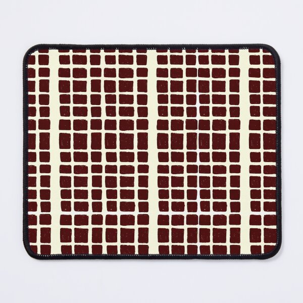 Item preview, Dark Mahogany Hand-Drawn Grid Pattern - Minimalist Boho Home Decor designed and sold by UniqueDesign751.